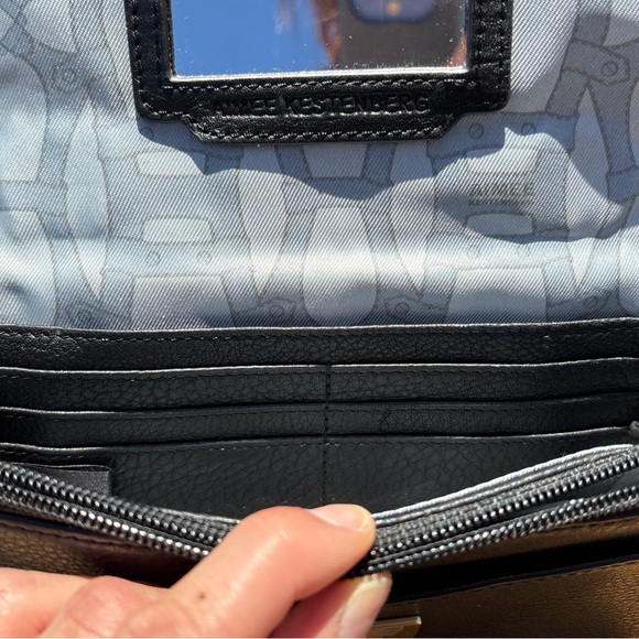 Aimee Kestenberg Crossbody Bag | Pebbled Leather Chain Strap | Mirror Interior - Picture 8 of 11